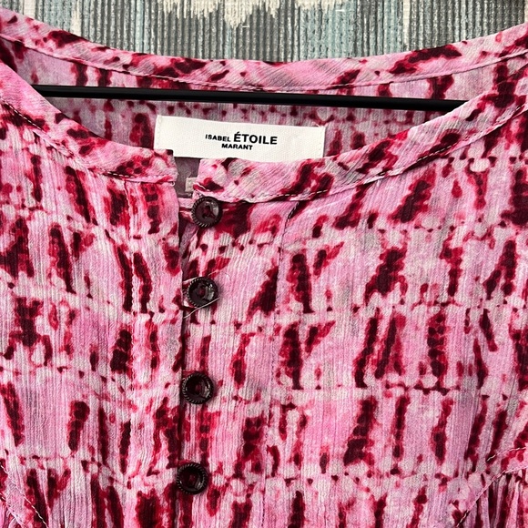 Etoile Isabel Marant || Sorionea Tie-Dye Georgette Blouse - Picture 7 of 9